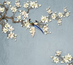 Фотообои Divino Decor "Ветви с белыми цветами 300х270"
