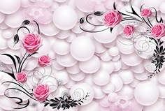 Фотообои Divino Decor "Цветы на шарах 400х270"