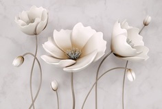 Фотообои Divino Decor "Цветы на мраморном фоне 400х270"
