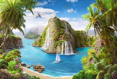 Фотообои Divino Decor Остров водопадов 400х270