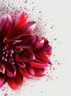 Фотообои Divino Decor "Цветок акварель 200х270"