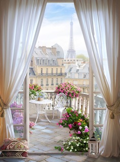 Фотообои Divino Decor "Прекрасное Парижское утро 200х270"