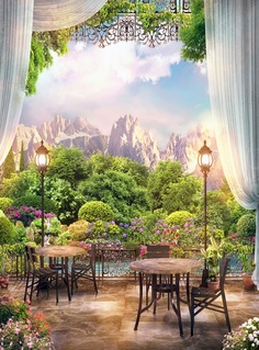 Фотообои Divino Decor "Балкон с видом на горные вершины 200х270"