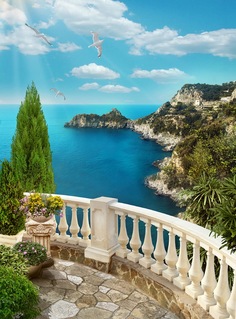 Фотообои Divino Decor "Вид на море и горы 200х270"