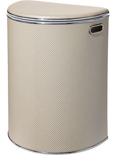 Корзина для белья Geralis RWH-O Ромб белая, кант хром, полукруглая