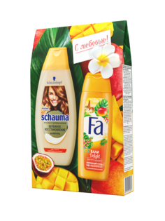 Подарочный набор Шампунь Schauma бережное восстановление + Fa гель для душа