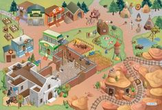 Игровой коврик Индейцы и ковбои Achoka 11241