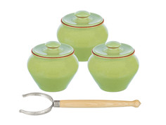 Набор Elan Gallery TerraCotta 3x600ml с ухватом Light Green 570101