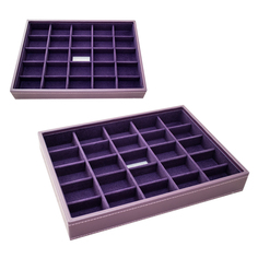 Шкатулка открытая Stackers с 25 ячейками фиолетового цвета, Stackers LC Designs 73158