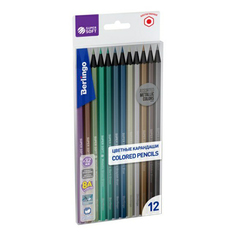 Карандаши цветные Berlingo SuperSoft Metallic 12 шт