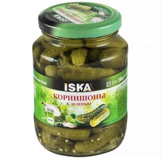 Корнишоны Iska с зеленью маринованные 340 г