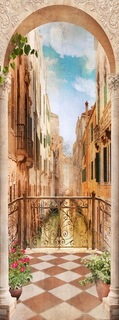 Фотообои Divino Decor "Балкон винтаж 100х270"