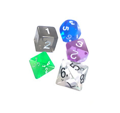 Кубики Pandoras Box Studio Д4-Д20, прозрачные