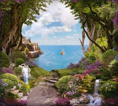 Фотообои Divino Decor Бухта 300х270