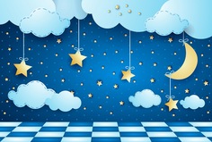 Фотообои DIVINO Decor -044 Звезды и месяц 400х270