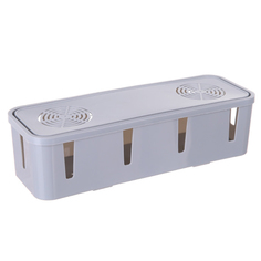 Короб органайзер для хранения проводов серый, 26,5х9,5х7 см, BH-BOX1-01 Blooming Home Accents.