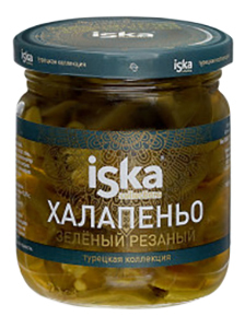 Перец Iska Халапеньо зеленый резаный 210 мл