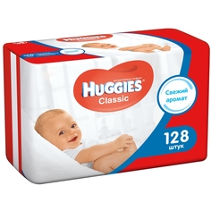 Детские влажные салфетки Huggies classic, 128 шт.