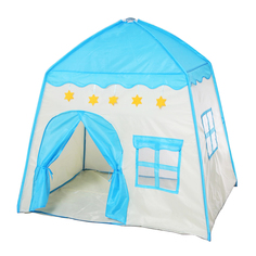 Детская игровая палатка Baby Fox Домик 130х100 см., цв. бежевый, голубой, BF-TNT-08
