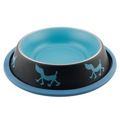 Миска для животных FOXIE Uni-Tinge Non Skid Bowl металлическая 400мл голубая