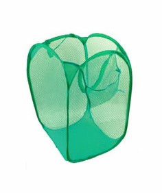 Складная сетчатая корзина для вещей, 33х33х58 см (Цвет: Зелёный ) No Brand
