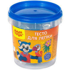 Тесто для лепки "Приключения енота", синее, 120 г Мульти пульти