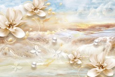 Фотообои 3D Divino Decor "Бежевая магнолия 400х270"