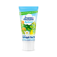 Детская зубная паста Дракоша Happy Moments "Фруктовая мята", 60 мл