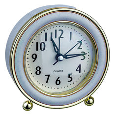 Perfeo Quartz часы-будильник "PF-TC-017", овальные 10,5x12,5 см, подсветка, хаки