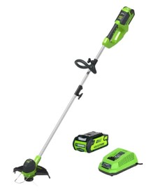 Аккумуляторный садовый триммер Greenworks G40LTK6 2101507UF 40 В АКБ и ЗУ в комплекте