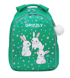 Рюкзак детский GRIZZLY /2 зеленый RG-168-4