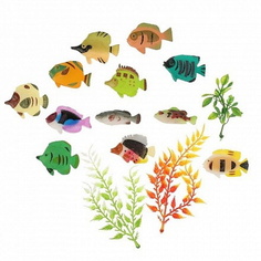 Игрушка Играем Вместе рифовые рыбки (12 рыбок + 3 водоросли) B1358418-R