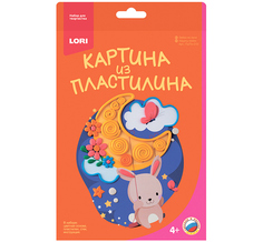 Картина из пластилина Lori Зайка на луне Пз/Пл-010