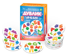 Настольная игра Дублик-умник Буквы и фигуры, 60 карточек Русский стиль 02485