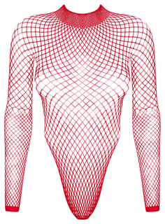 Эффектное сетчатое боди с длинным рукавом и открытой спинкой 187832 Obsessive