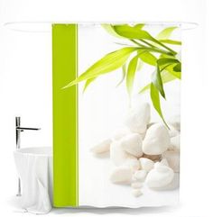 Шторка для ванной "Сирень" "Гармония и умиротворение"; 145х180