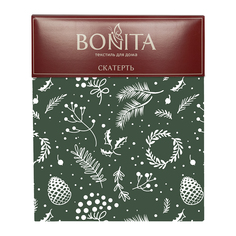 Скатерть 120*145 Bonita, Новогодняя, зеленая