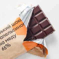 Шоколад Самокат на меду; горький; с апельсином; 65%; 70 г