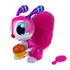 Интерактивная игрушка 1Toy Robo pets Озорная белка, розовый