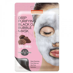 Пузырьковая очищающая маска Purederm Deep Purifying Black O2 Bubble Mask Volcanic 4 шт