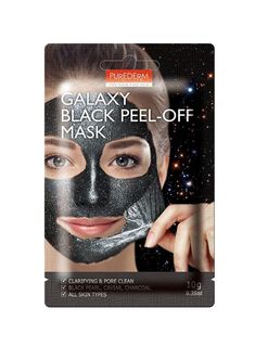 Очищающая черная маска пленка для лица Purederm Galaxy Black Peel Off Mask 2 шт