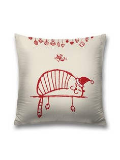 Наволочка декоративная JoyArty "Сон в новогоднюю ночь" на молнии, 45x45 см