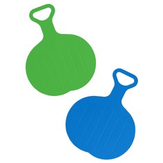 Игровой зимний набор Винтер Ледянка круглая зеленая + Ледянка круглая голубая