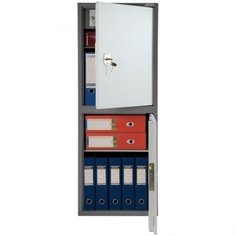 Шкаф бухгалтерский Aiko SL-125/2Т, 1252х460х340, ключевой замок Промет