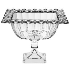 Ваза для фруктов 29,5 см квадратная Crystal Bohemia, Pierced, 104559