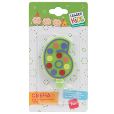 Свеча для торта Leader Kids Цифра 6 LK-DM0033C-6