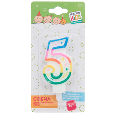 Свеча для торта Leader Kids Цифра 5 LK-DM002C-5