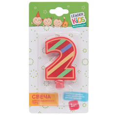 Свеча для торта Leader Kids Цифра 2 LK-DM0033C-2