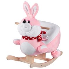 Качалка Тутси Заюшка, белый/розовый