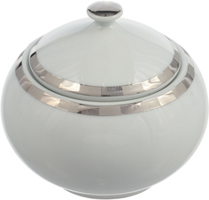 Сахарница 350 мл; "Opal", декор "Платиновые пластинки"; отводка платина Thun 1794